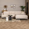 Bronx71 Ecksofa Denver Chenille weiß/beige rechts Bild 2