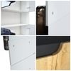 Vladon Büroschrank Logan V2, Aktenschrank mit 5 Fächern und 4 Türen, Weiß matt/Beton Oxid-Optik (82 x 184 x 37 cm) Bild 4