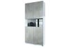 Vladon Büroschrank Logan V2, Aktenschrank mit 5 Fächern und 4 Türen, Weiß matt/Beton Oxid-Optik (82 x 184 x 37 cm) Bild 2