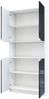 Vladon Büroschrank Logan V2, Aktenschrank mit 5 Fächern und 4 Türen, Weiß matt/Beton Oxid-Optik (82 x 184 x 37 cm) Bild 3