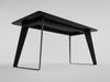 Esstisch FLORINT 160x80cm schwarze Keramikplatte schwarze Design-Tischkufen : Schwarz Bild 2