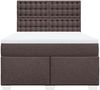 vidaXL Boxspringbett mit Matratze Dunkelbraun 140x190 cm Stoff 3290500 Bild 4
