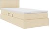 vidaXL Aufbewahrungsbett mit Matratze Creme 90 x 200 cm Holzwerkstoff 3370423 Bild 5