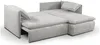Vente-unique - Ecksofa mit Schlaffunktion - Ecke Rechts - Cord - Hellgrau - TEODORA Bild 4