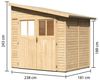 Karibu Gartenhaus Bomlitz 2 Anlehnhaus 19mm naturbelassen Bild 3