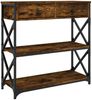 vidaXL Konsolentisch Räuchereiche 75x28x75 cm Holzwerkstoff 834197 Bild 2