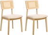 Esszimmerstuhl 2er Set EMBAR Holz Hellbraun Bild 4