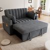 Modernes Multifunktionssofa, Schlafsofa, Schlafcouch mit Schlaffunktion, Doppelsofa mit verstellbarer Rückenlehne, Grau Bild 4