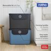 ROTHO Mülltrennsystem Albula Mülleimer 55l mit Frontklappe für die Küche – Recycling System, Behälter ideal für Mülltrennung & Recycling Bild 3
