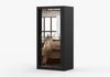 imoebel24 Schwebetürenschrank MILAN 100 cm - Schwarz / Schwarz Bild 3