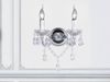LED Wandleuchte 2-flammig Silber Chrom mit Acryl Kristall, Breite 26cm Bild 5
