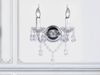 LED Wandleuchte 2-flammig Silber Chrom mit Acryl Kristall, Breite 26cm Bild 4