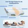 Elegear Nackenstützkissen nackenkissen orthopädisch, memory foam kissen, orthopädisches kissen, Füllung: Memory Foam, Bauchschläfer, Rückenschläfer, Seitenschläfer, 60 x 34 cm Ergonomisches Schlafkissen mit Kissenbezug Bild 2