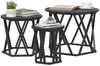 vidaXL Nesting Beistelltisch 3 pcs Schwarz Eichen-Optik 868255 Bild 3