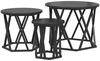 vidaXL Nesting Beistelltisch 3 pcs Schwarz Eichen-Optik 868255 Bild 2