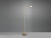 Moderne LED Stehlampe MONZA dimmbar mit Flexarm, Messing, Höhe 145cm Bild 3