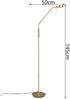 Moderne LED Stehlampe MONZA dimmbar mit Flexarm, Messing, Höhe 145cm Bild 4