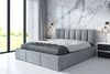 Polsterbett IGI-OM 180x200 mit Bettkasten und Lattenrost. Farbe: Silber 15 Bild 2