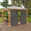 BTTO V&G Outdoorvorhang Wasserdichter Gardinen,Transparenter Balkon Vorhang mit Magic Tape (2 St), Terrassenvorhang Bild 3