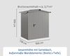 Hörmann EcoStar Euroline Gerätehaus Satteldach 166 x 118 Graualuminium 1-flg Bild 3