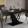 Esstisch Fenaro Schwarz 120 x 80 cm ausziehbar Vicco Bild 5