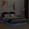 vidaXL Bettgestell mit Kopfteil & LED-Leuchten Räuchereiche 140x200 cm 3210014 Bild 4