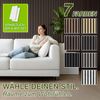 TRESKO® 4 Stück Akustikpaneele Holz 120×60 cm inkl. 8x Kleiderhaken | Wandverkleidung Nussbaum als 3D Lamellenwand | Holzpaneele Paneele für Schallschutz | Akustik Wandpaneele mit Montageset Bild 4