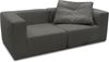DOMO. collection Sofa 800013, 2-Sitzer Garnitur, rechteckig, gepolsterte Rückenlehne, Modul-Element, 2er Couch, Polsterganitur, 216 x 108 x 69 (BxTxH), grau Bild 2