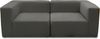 DOMO. collection Sofa 800013, 2-Sitzer Garnitur, rechteckig, gepolsterte Rückenlehne, Modul-Element, 2er Couch, Polsterganitur, 216 x 108 x 69 (BxTxH), grau Bild 3