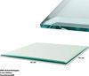 HOOZ Tischplatte Glasplatte ESG Klarglas 6 mm – Tischplatte Kaminschutz, viele Größen (1 St) Bild 3