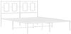 vidaXL Bettgestell mit Kopfteil Metall Weiß 140x190 cm 374290 Bild 3