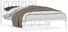 vidaXL Bettgestell mit Kopfteil Metall Weiß 140x190 cm 374290 Bild 2