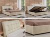 MKS Möbel 'Gala Classic' Polsterbett mit Bettkasten, Beige, 160x200 cm, Samt, Multipocket | H3 - mittelfest Bild 2