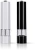 GOURMETmaxx Salz- & Pfeffermühle 2-tlg. 6V schwarz/weiß mit LED-Licht Bild 2