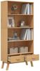 vidaXL Bücherregal OLDEN 4 Fächer Braun Massivholz Kiefer 358612 Bild 5