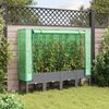 vidaXL Hochbeet mit Gewächshaus-Aufsatz Rattan-Optik 160x40x140 cm 4015863 Bild 3