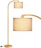 EDISHINE Stehlampe Wohnzimmer, mit E27 LED-Glühbirne, warmweiß, 161cm Bogenlampe mit Leinen-Lampenschirm Bild 5