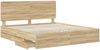 vidaXL Bettrahmen Sonoma-Eiche 200 x 200 cm Ingenieurs Holz 3412562 Bild 5
