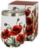 DUO Thermobecher CLASSIC POPPIES, 330 ml, Edelstahl, inkl. transparentem Kunststoffdeckel Bild 2