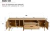 Merax Lowboard, mit Türen und Schubladen, Fernsehtisch Rattan Landhaus, B:180cm, Eiche Bild 5