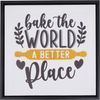 4er-Set Wandbild HWC-N96, Wanddekoration Bilderrahmen Sprüche Sweet Home Welcome World Family, Holz Leinwand 30x30 cm Bild 5