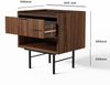 AX LIVING Nordiva Nachttisch Kommode 40 cm Warmia Walnut Holz Modern Bild 5