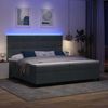 vidaXL LED Boxspringbett mit Kopfteil Dunkelgrau 200 x 200 cm Samt 3343335 Bild 5