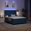 vidaXL Boxspringbett mit LED-Lichtleisten Blau 160 x 200 cm Samt 3343878 Bild 5
