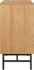 Kommode 80 x 40 cm MDF Eichenholzfurnier geriffelt mit 3 Schubladen Bild 5