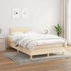 vidaXL Boxspringbett mit Matratze Creme 120x190 cm Stoff 3269791 Bild 3