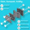 KESSER® Premium Sonnenschirmhalter Universal Balkongeländer - Schirmständer für eckige und runde Schirme | Balkon Terrasse Sonnenschirm Halterung hohe Flexibilität | Starke Klemmkraft Grau / Hellgrau Bild 4