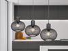 Pendelleuchte GILA 3-flammig mit Gitter Lampenschirmen Schwarz, Breite 120cm Bild 1