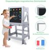 YOLEO Kinderstuhl 2 in 1 Lernturm Kinder Tritthocker mit Sicherheitsstange Bild 4