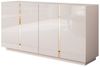 ALLHOUSE24 Kommode DIAMANT GOLD Hochglanz 158 cm Sideboard weiß, schwarz oder kaschmir, Breite 158 cm Bild 1